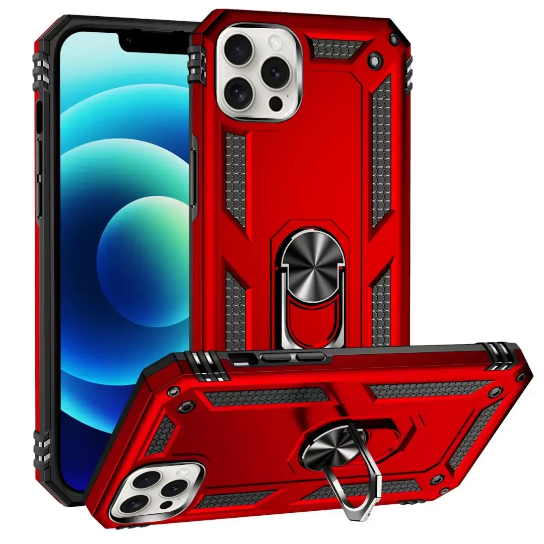 iPhone 12 Pro Max 2in1 Ring Case Red